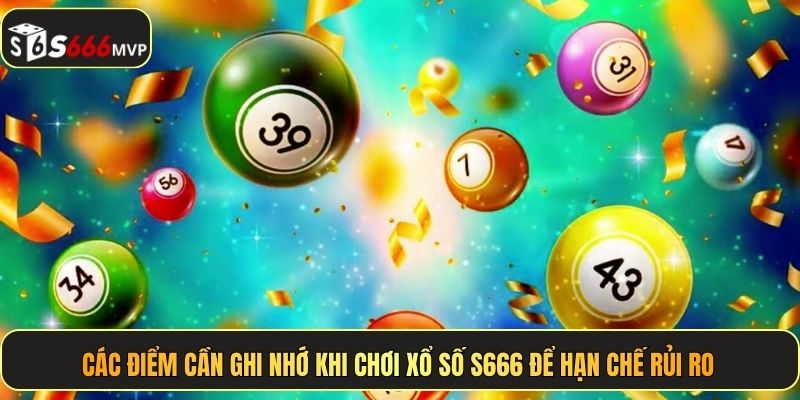 Các điểm cần ghi nhớ khi chơi xổ số S666 để hạn chế rủi ro